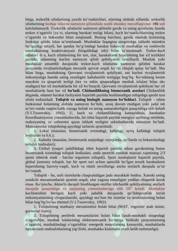 ODAMNING HARARAT SIFATLARI BIODINAMIKASI. INSONNING HARAKATLANTIRUVCHI SIFATLARI BIOMEXANIKASI. 4