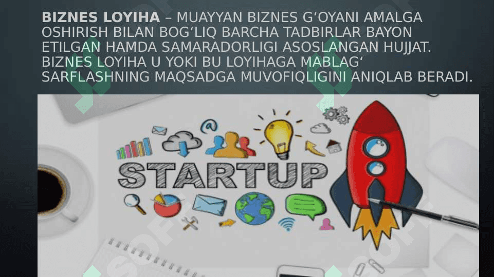 BIZNES LOYIHA VA STARTAPLAR 2