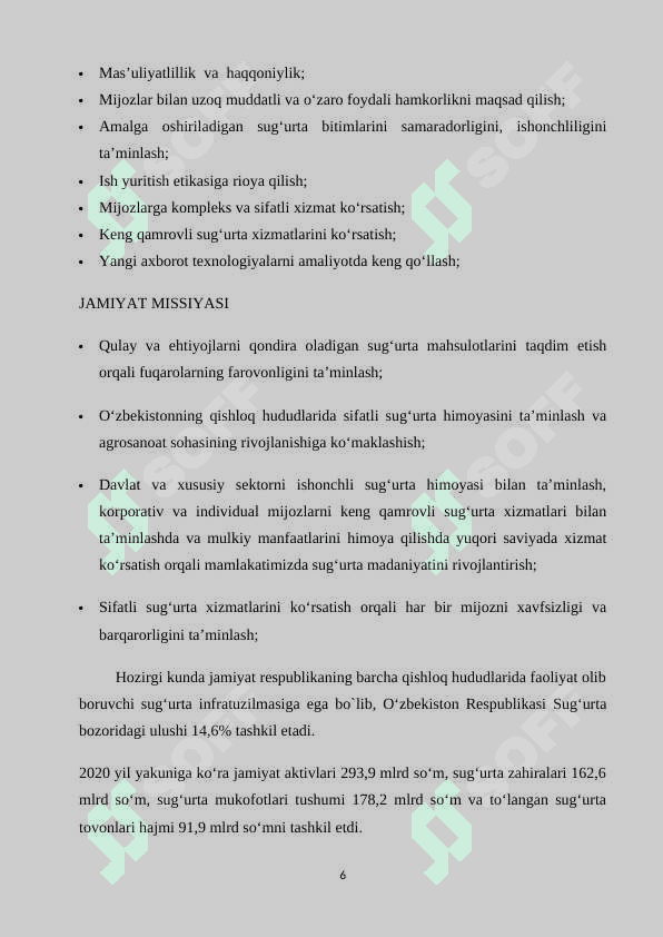 Hisobot amaliyot ( Iqtisodiyot ) 6