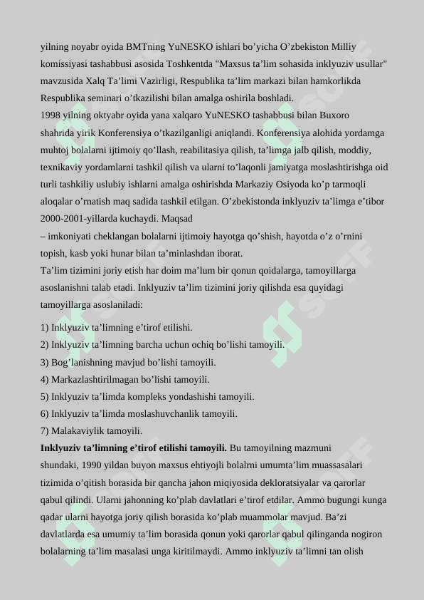 Imkoniyati cheklangan bolalar, inklyuziv ta'lim va konsepsiyasi 6