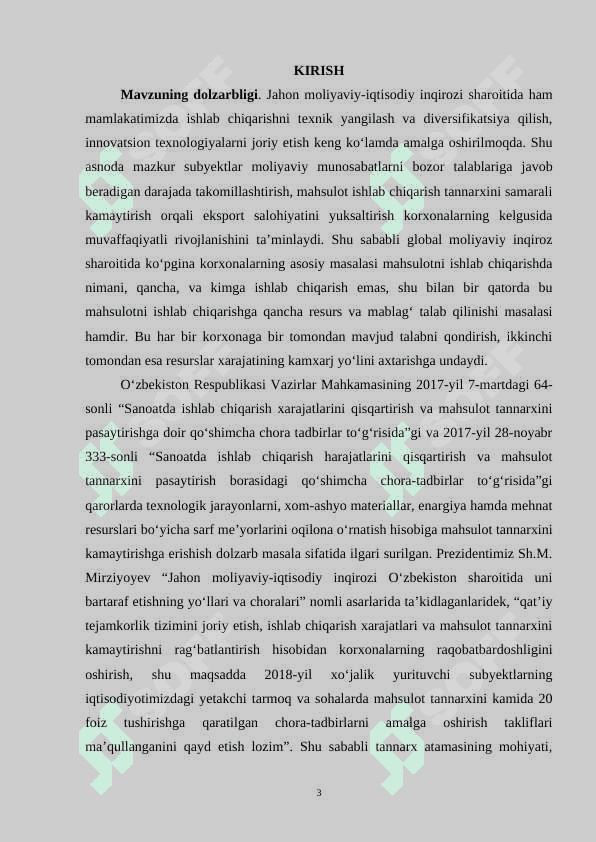 Global moliyaviy inqiroz sharoitida raqobatlashuvchi firmaning foydasi va daromadlari 3