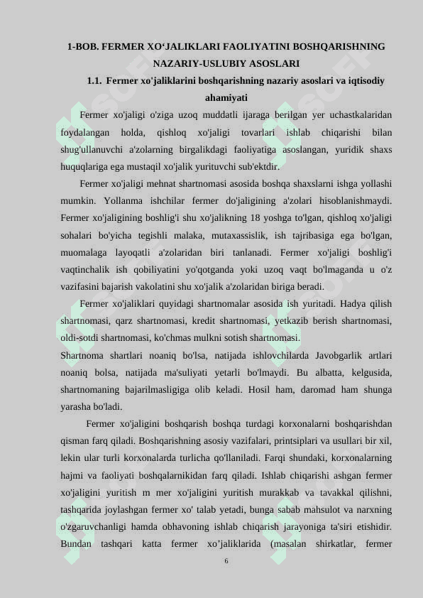 Fermer xoʻjaliklari iqtisodiyotining hozirgi holati va ularni rivojlanishdagi istiqbollari 7