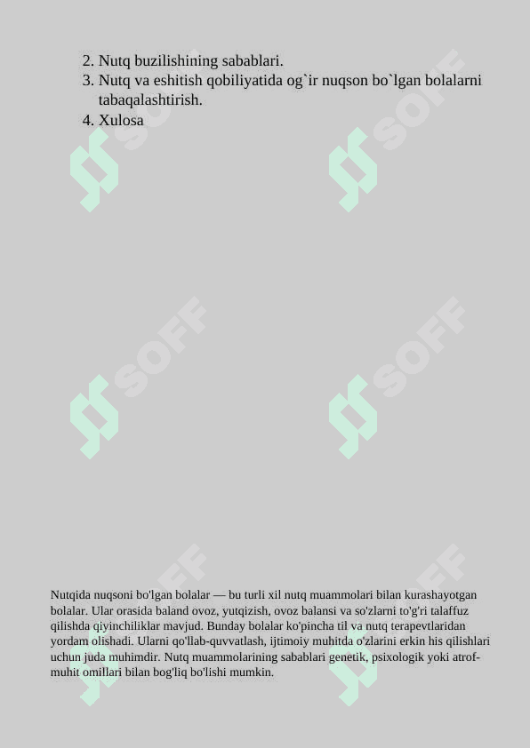 Nutqida nuqsoni boʻlgan bolalar 2