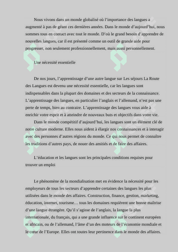 Le role de la langue dans monde modern 2