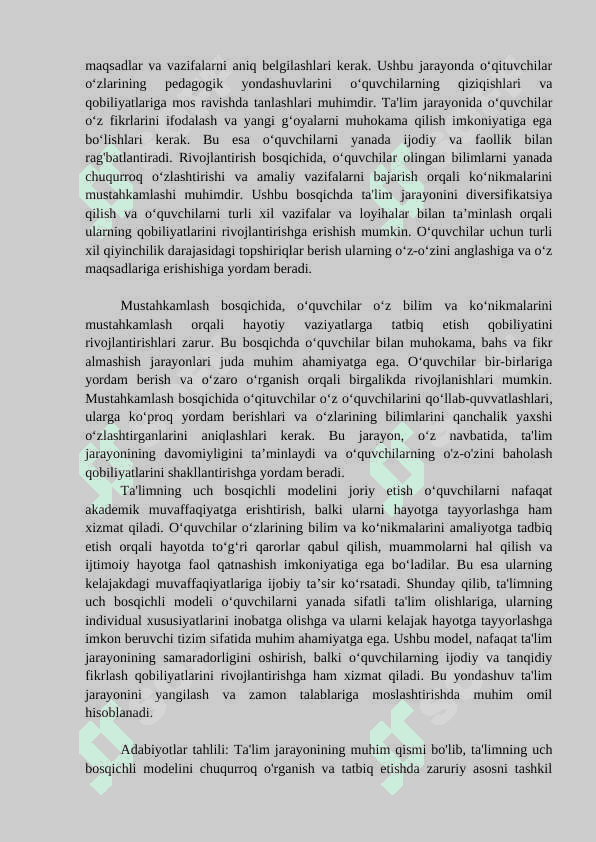 Ta'limning 3 bosqichli modeli 3