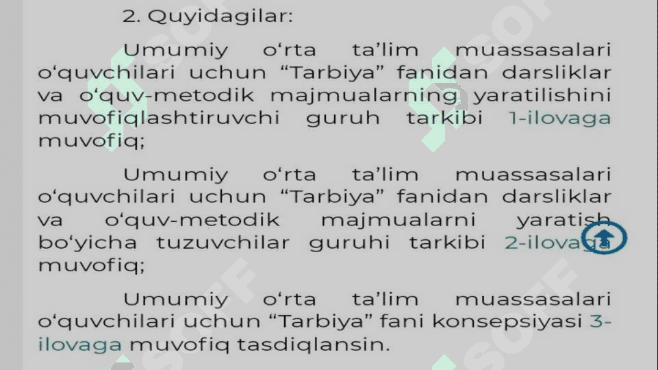 Umumiy o’rta ta’lim tizimida tarbiya jarayonini tashkil etishning o’ziga xosligi 5