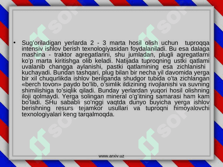 Tuproqqa ishlov berish 4