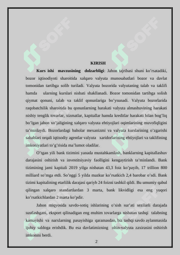 Valyuta kursi. 2