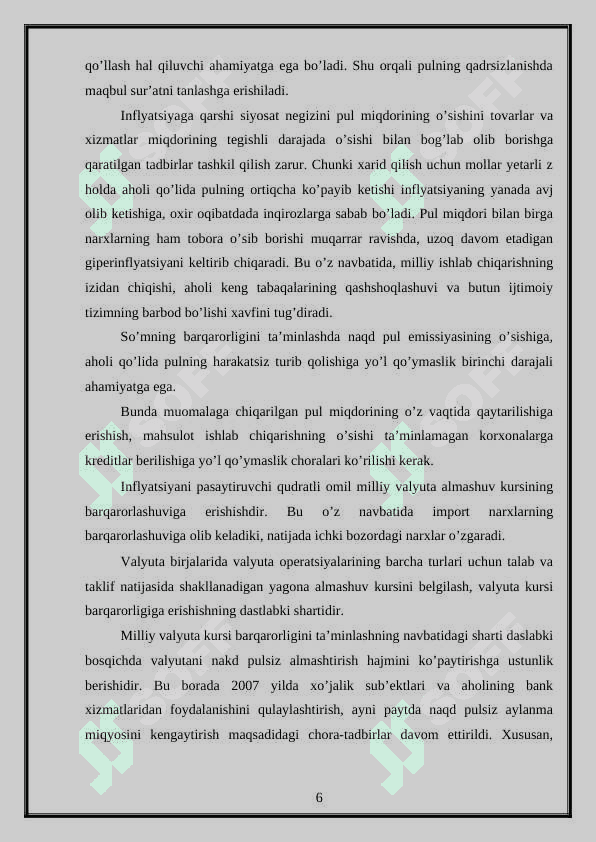 Valyuta kursi. 6
