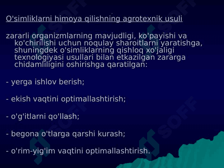O'simliklarni zararkunandalardan himoya qilish usullari 4