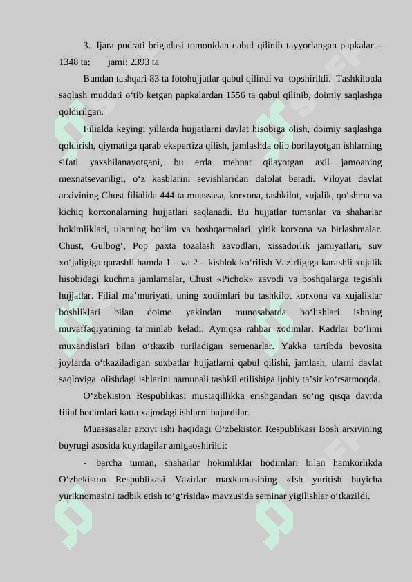 MUSTAQIL O‘ZBEKISTONDA ARXIV ISHI 3