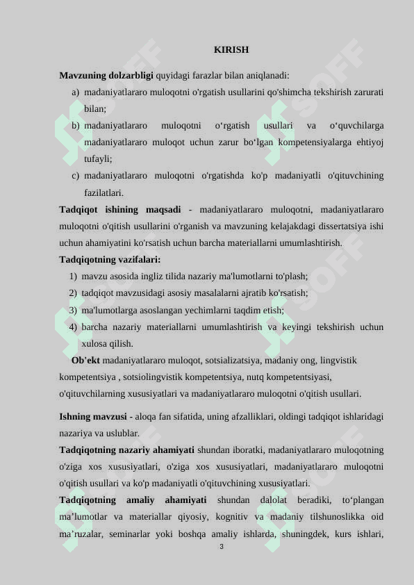 INTERCULTURAL COMMUNICATION AS A METHOD OF INTERCULTURAL TEACHING 3