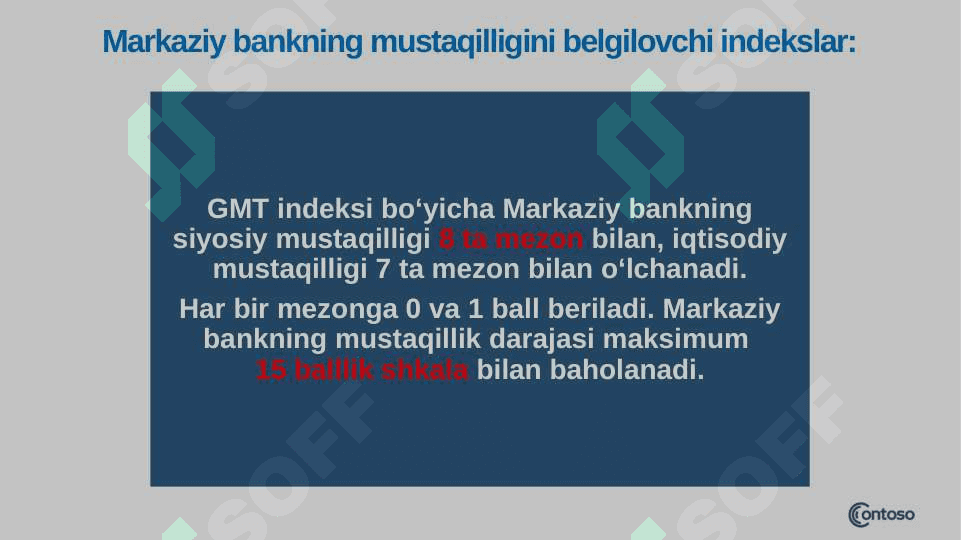 Markaziy Bankning mustaqilligi 5