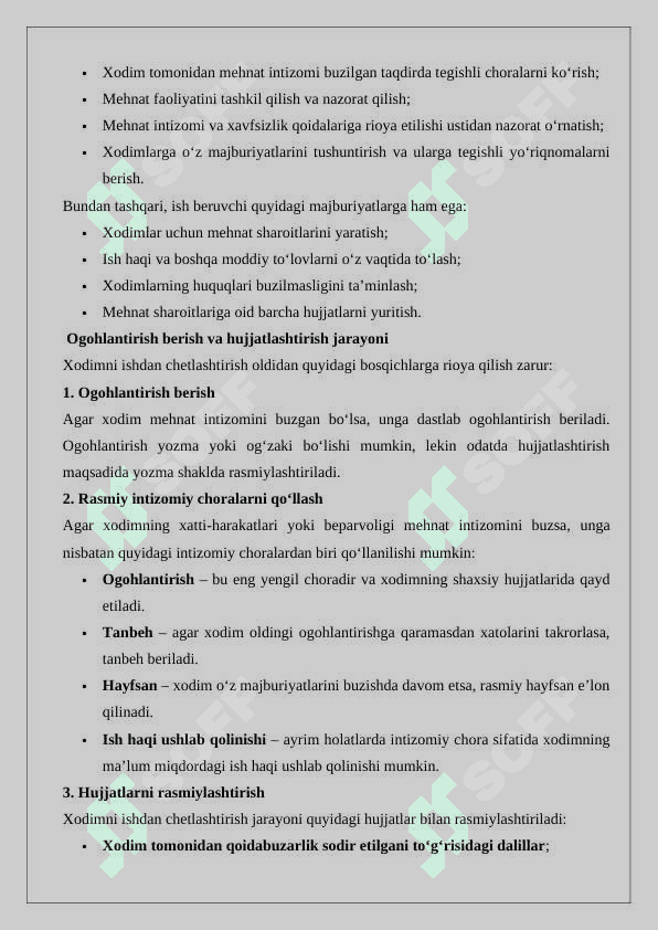 Xodimni ishdan chetlashtirish 8