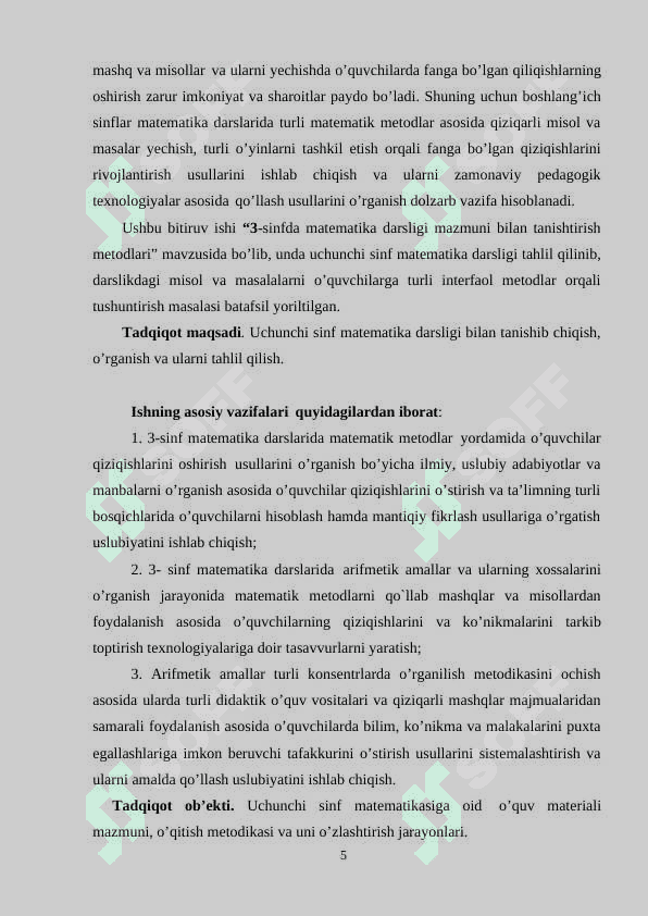 3-sinf matematika darsligi mazmuni bilan tanishtirish metodikasi 5