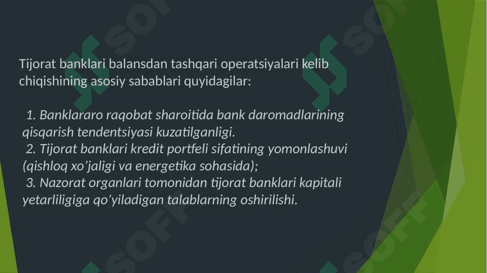 Banklarning balansdan tashqari operatsiyalari 3