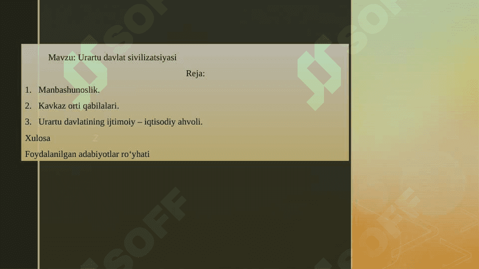 Urartu davlat sivilizatsiyasi 2