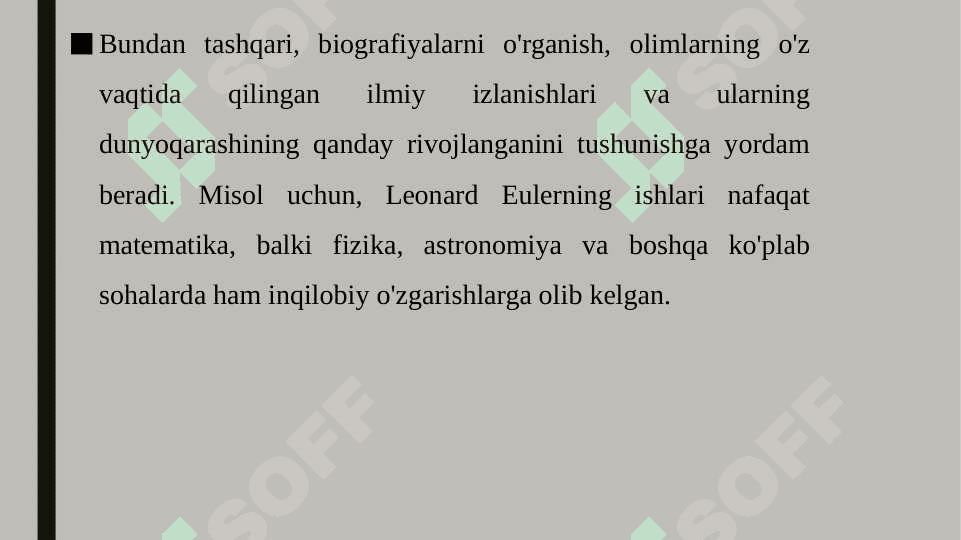 Biografiyaning rivojlanishiga hissa qo'shgan olimlarning ishlarini o'rganish 4