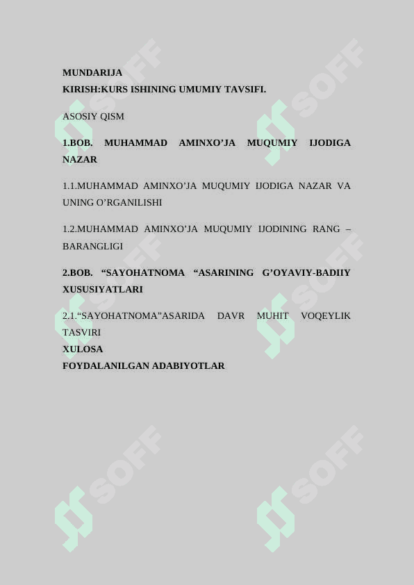 Muqumiy “Sayohatnoma”sining g’oyaviy – badiiy xususiyatlari 2