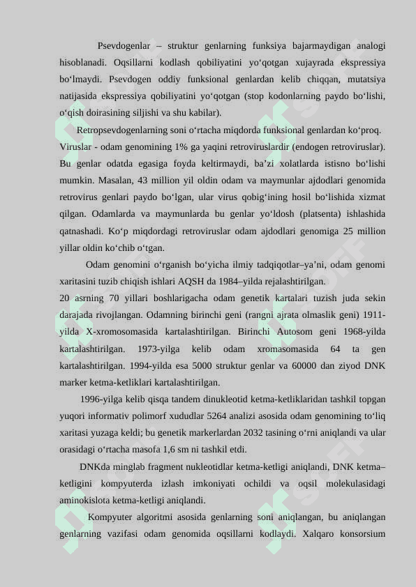 GENLAR GENOMDAGI LOKALIZATSIYASI. 4