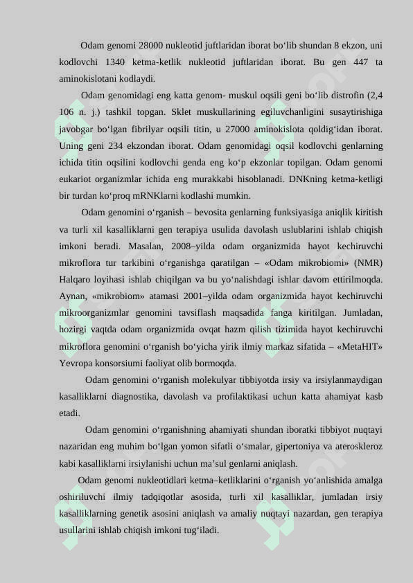 GENLAR GENOMDAGI LOKALIZATSIYASI. 7