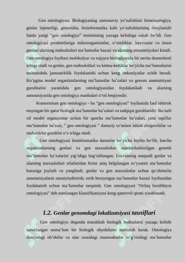 GENLAR GENOMDAGI LOKALIZATSIYASI. 8