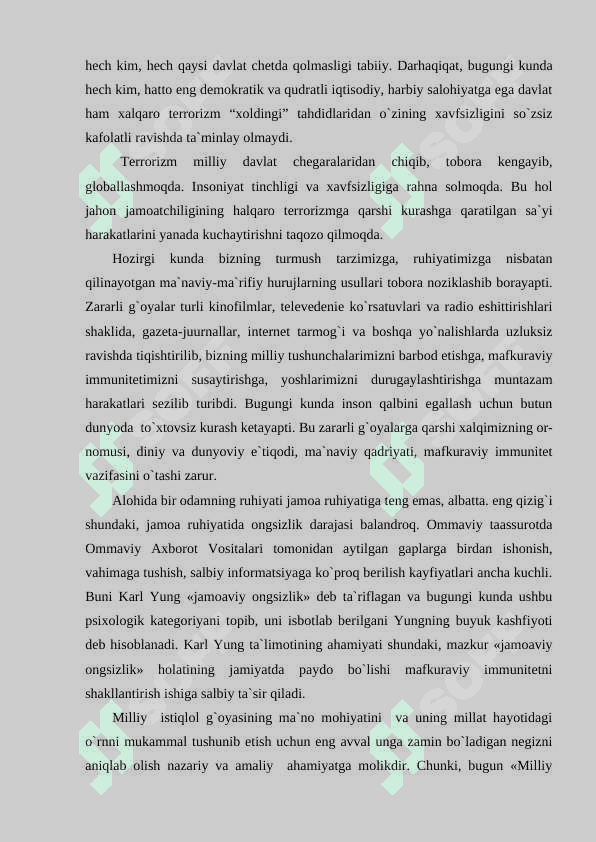 Globallashuv jarayonida mafkuraviy immunitetni shaklantirish vazifalari. Jamiyat barqarorligini ta'minlashning ijtimoiy-g‘oyaviy asoslari 7