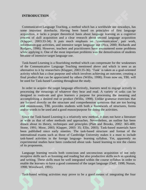 LEARNING VIA READINGS,DISCUSSIONS AND WRITTEN TASKS 2