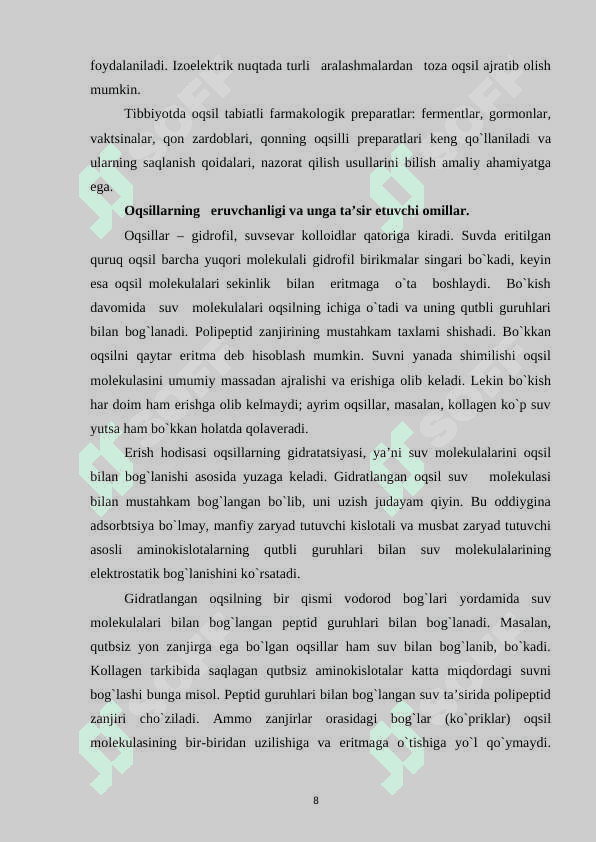OQSIL STRUKTURALARINI OLDINDAN AYTISH VA MODELLASHTIRISH 8