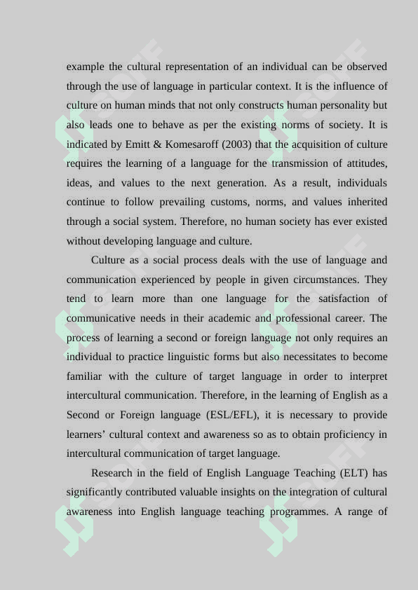 THE ROLE OF CULTURE IN THE FOREIGN LANGUAGE 3