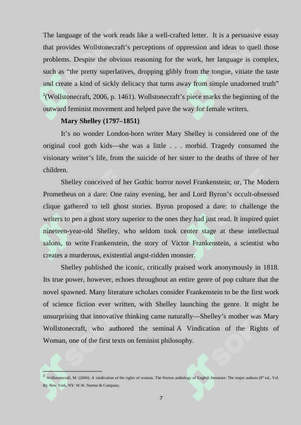 WOMEN WRITERS IN ENGLISH LITERATURE 7