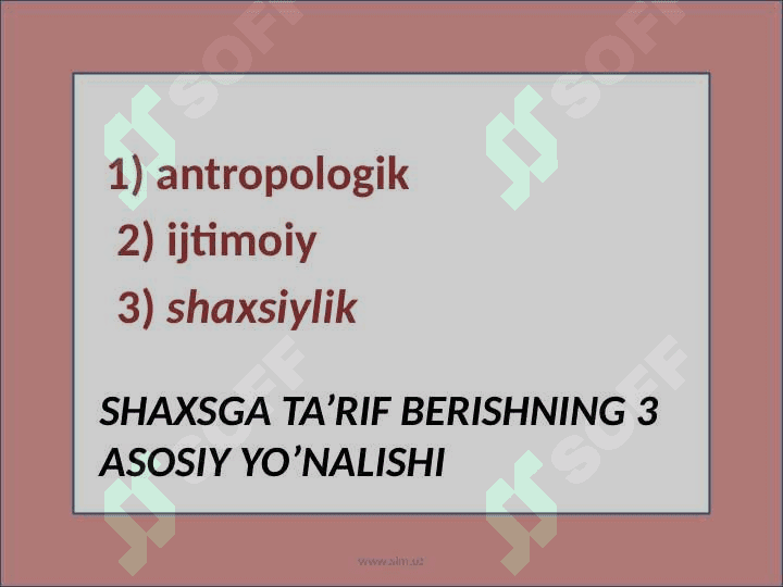 Individ, individuallik, shaxs 2