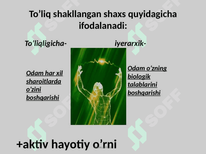 Individ, individuallik, shaxs 8