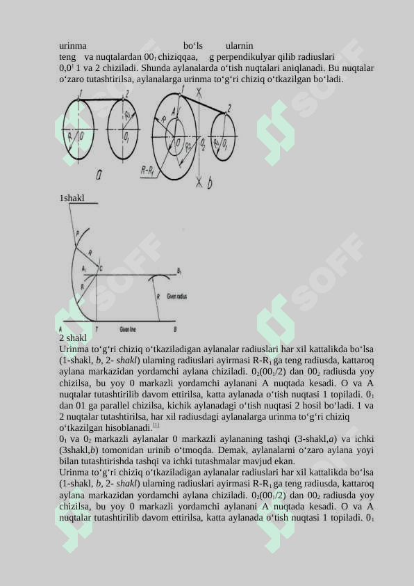 Tutashma elementalari va uning tadbig’I. Sirkul egri egri chiziqlari va vazifalariga oid mashq bajarish. 3