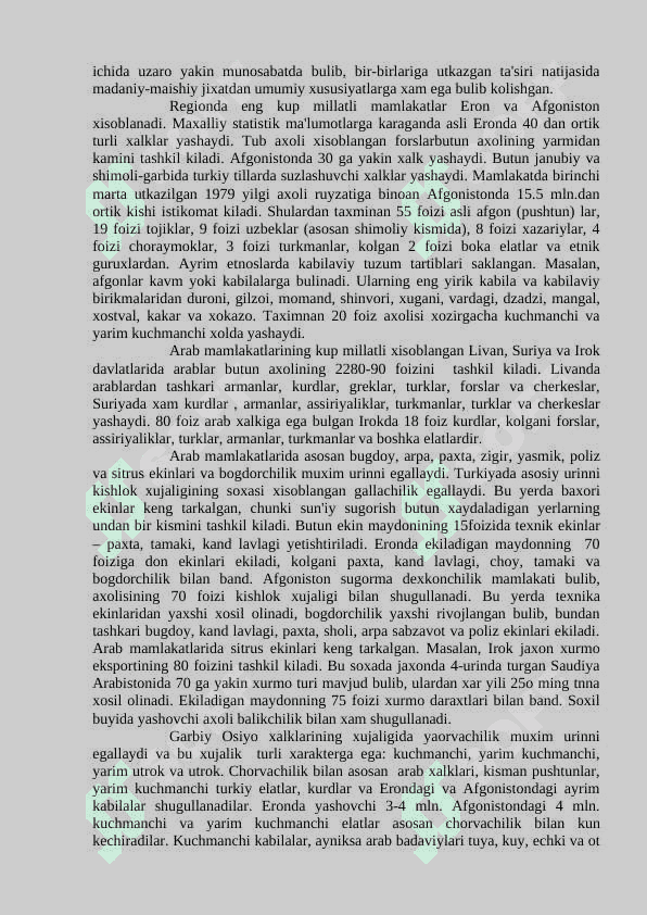 G'arbiy Osiyo xalqlari etnologiyasi 4