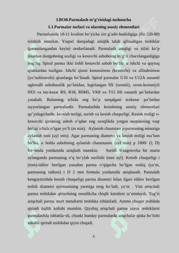 Parmalash dastgohlari va ularda materiallarga ishlov berish   texnologiyasi (2) 5