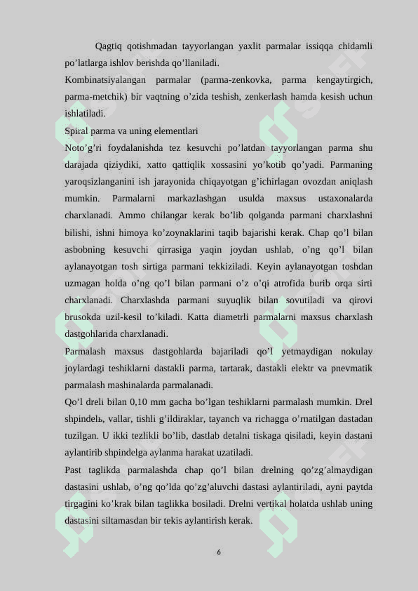 Parmalash dastgohlari va ularda materiallarga ishlov berish   texnologiyasi (2) 6