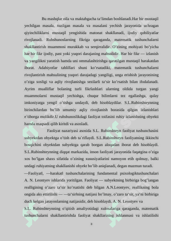 BOLALARDA MATEMATIK O’YINLARNI TASHKIL ETISH 8