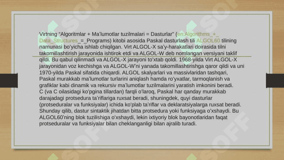 Mavzu:Pascal dasturlash tili.Pascalda chiziqli dastur. 3