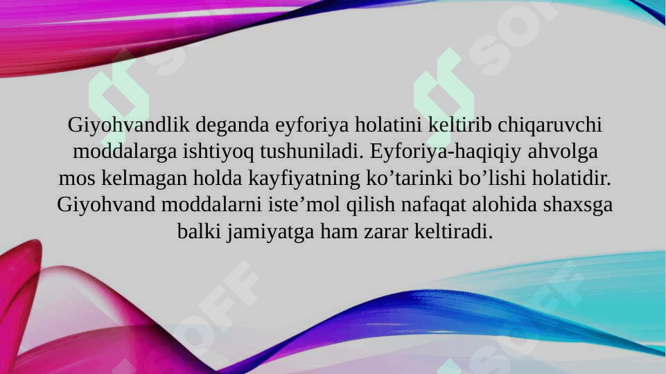 Giyohvandlik (TAQDIMOT) 4