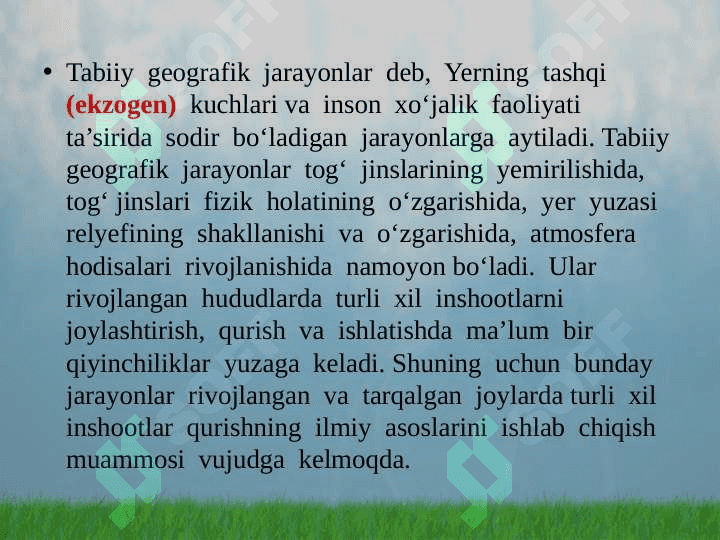 TABIIY GEOGRAFIK JARAYONLAR 3