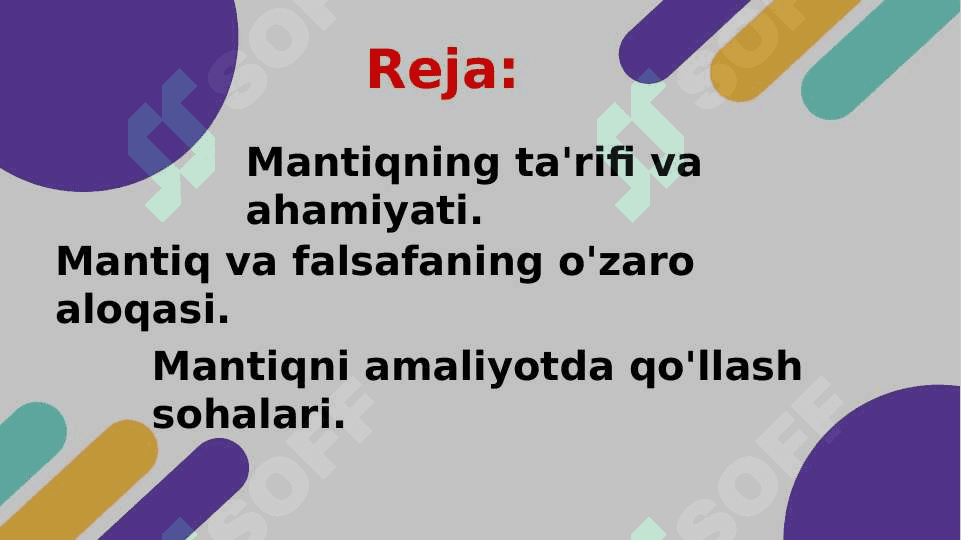 Mantiq (TAQDIMOT) 2