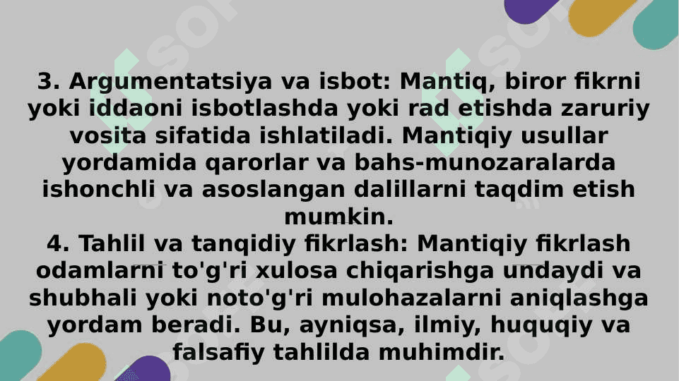 Mantiq (TAQDIMOT) 5