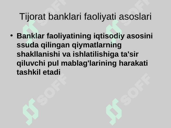 Tijorat banklari va ularning faoliyati asoslari. 5
