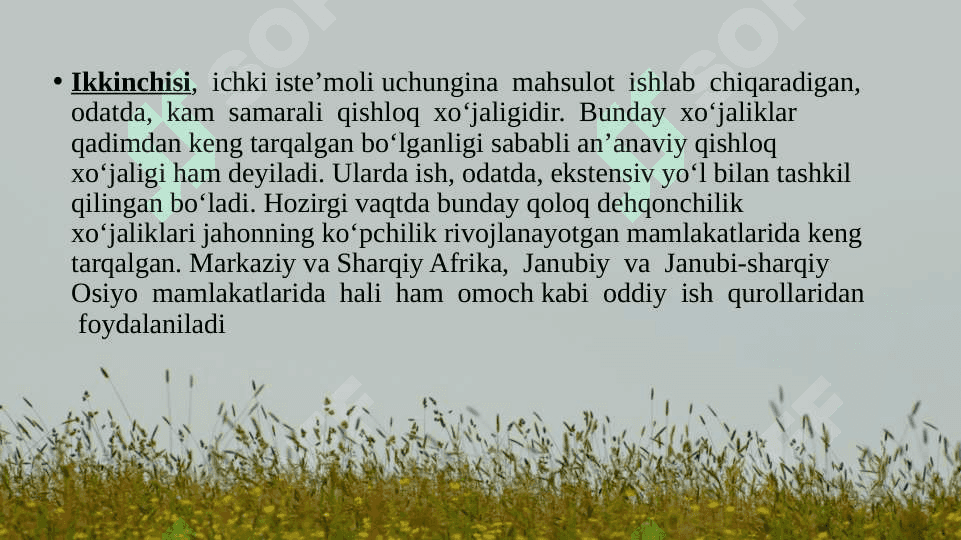 Jahon dehqonchiligi geografiyasi 8