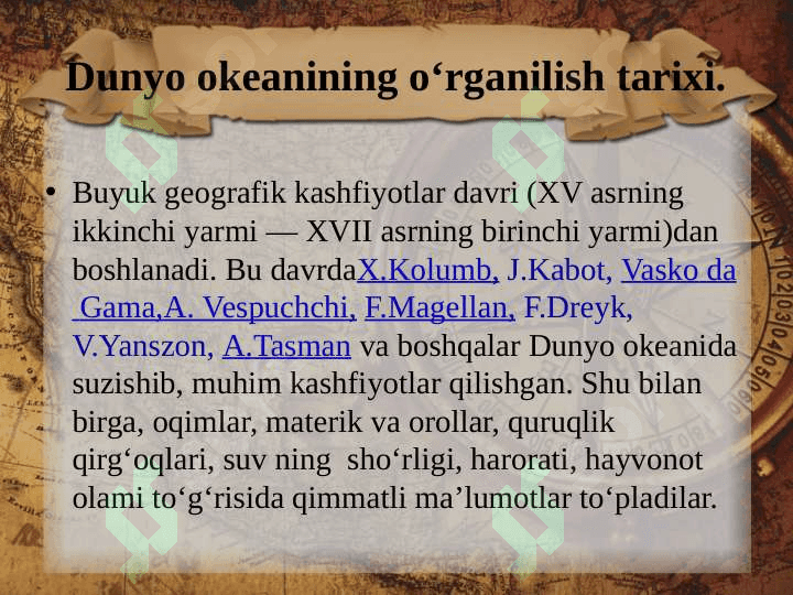 Dunyo okeani va uning qismlari 7