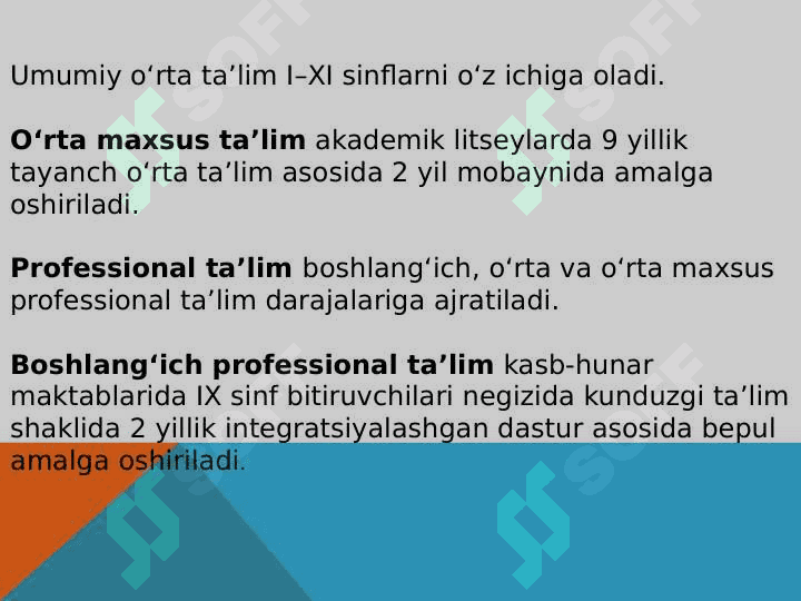 Mavzu: O`zbekiston Respublikasining “Ta`lim to‘g‘risidagi qonuni” va uning mohiyati. 3