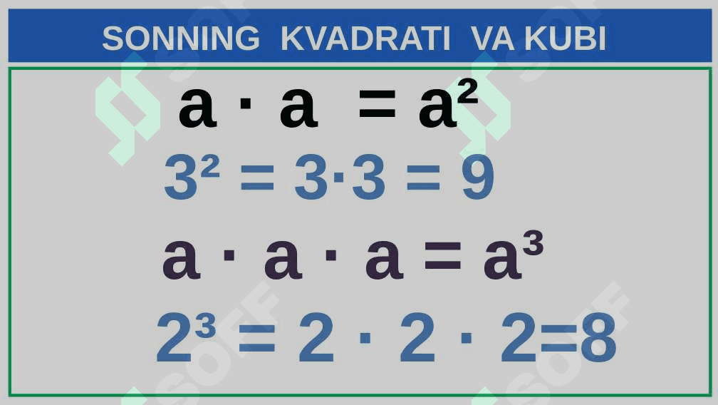 SONNING KVADRATI VA KUBI 4