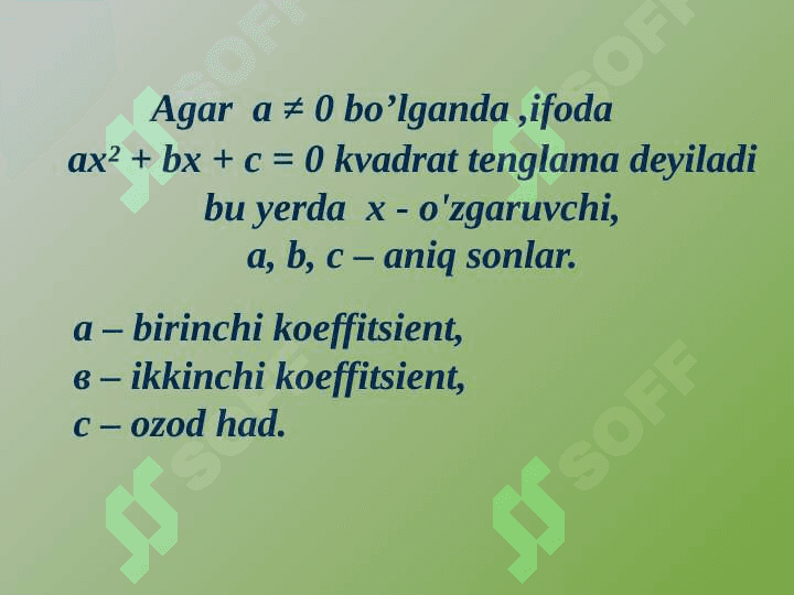 Chala kvadrat tenglamalar 4