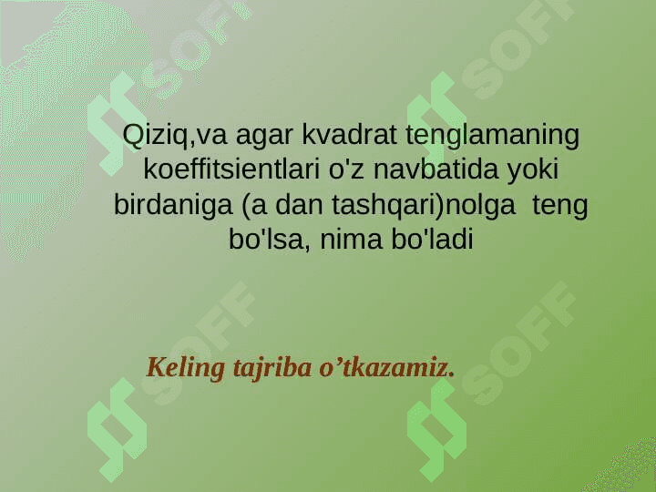 Chala kvadrat tenglamalar 7